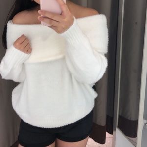 off the shoulder sweater